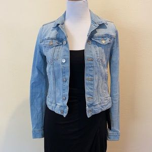 Gently Worn H&M Fitted Light Denim Jacket, Size 4